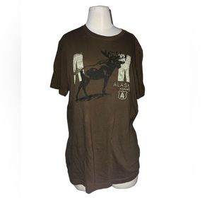 RS PERRIN | MENS ALASKA SHORT SLEEVE CREW NECK GRAPHIC TEE SZ LARGE